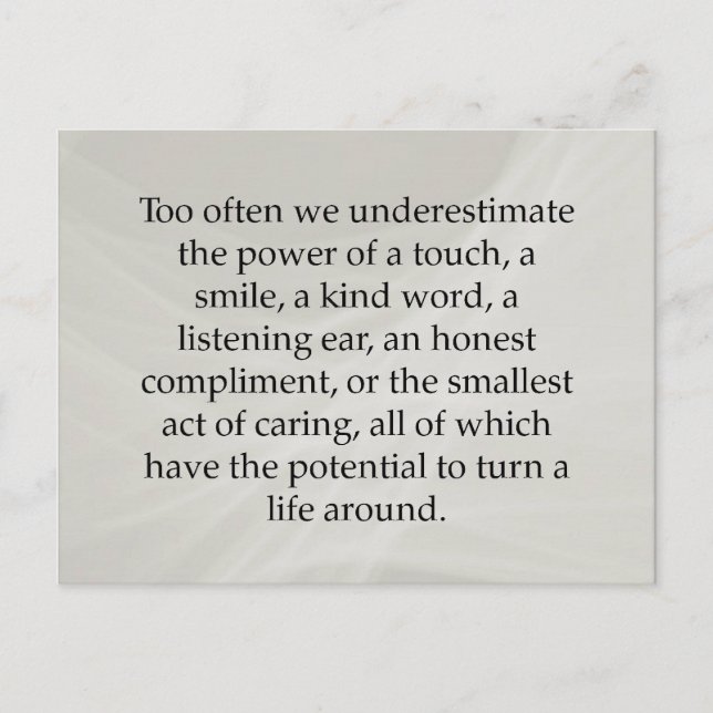 Kleine Gekümmert Handlungen Postkarte (Vorderseite)