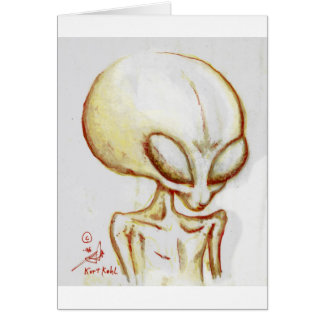 Kleine gelbe alienform - ich bin Nr. vier