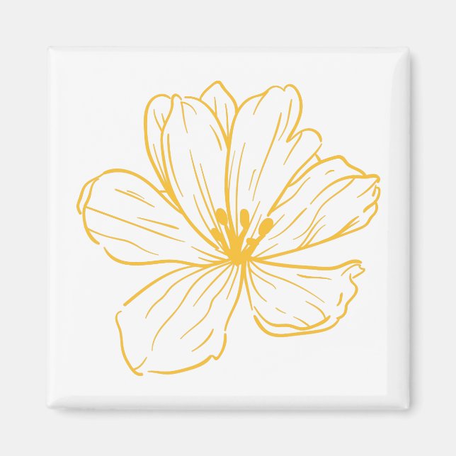 Kleine gelbe Blume Magnet (Vorne)