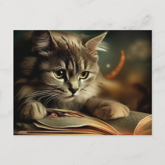 Kleine Gelbe Katze Postkarte (Vorderseite)