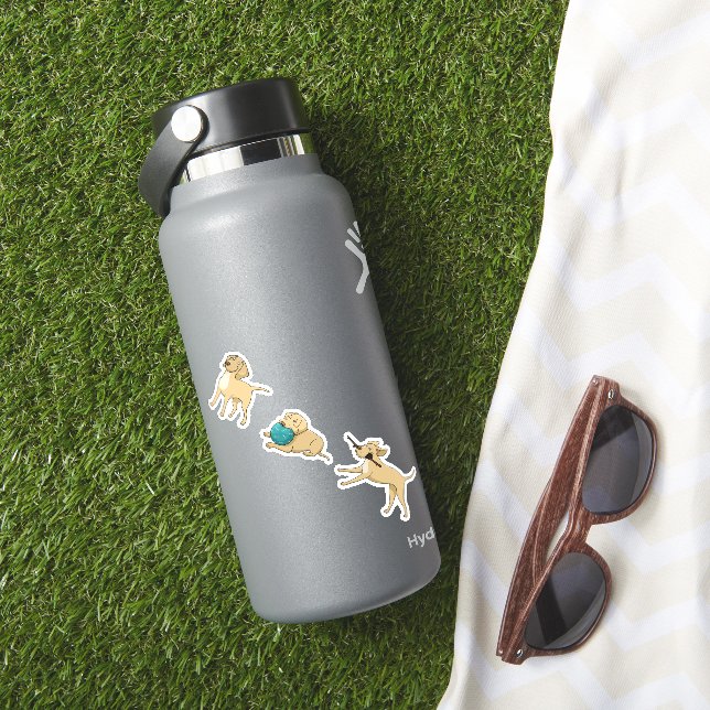 Kleine gelbe Lab-Sticker Aufkleber (HydroFlask Insitu)