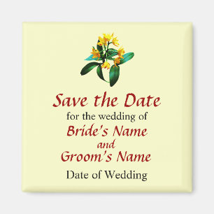 Kleine Gelbe Orchideen Magnet