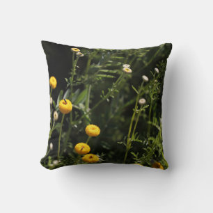 Kleine gelbe und weiße Blumen Wurfkissen Kissen