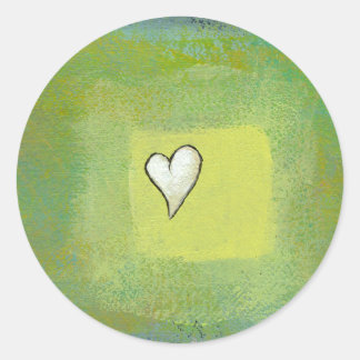 Kleine Gemälde symbolischer Originalkunst Runder Aufkleber