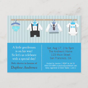 Kleine Gentleman Baby Boy Shower Einladungen
