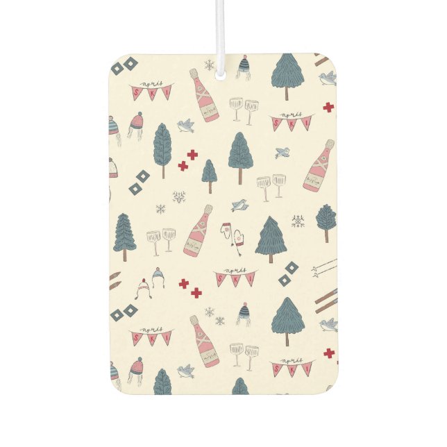 Kleine Geschenk Geschenk für die Skipiste Autolufterfrischer (Vorderseite)