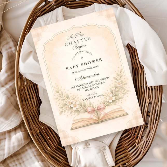 Kleine Geschichte beginnt Baby Shower Einladung (Von Creator hochgeladen)