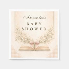 Kleine Geschichte Beginnt Baby Shower Serviette