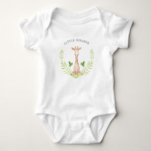 Kleine Giraffen-personalisierter Baby-Bodysuit Baby Strampler