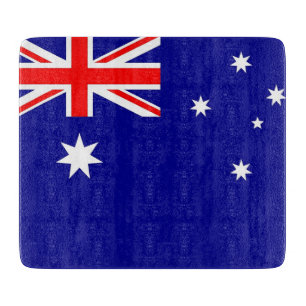 Kleine Glas-Schneidbrett mit der Flagge Australien Schneidebrett
