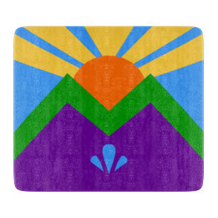 Kleine Glasschneidplatte, Flagge von Manitou Sprin Schneidebrett