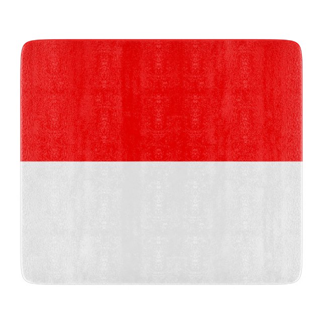 Kleine Glasschneidplatte mit Flagge Indonesiens Schneidebrett (Vorderseite)
