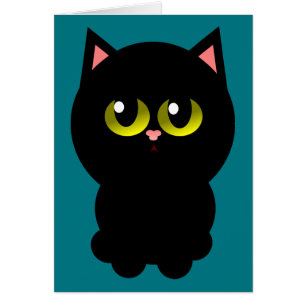 Kleine glückliche schwarze Katze