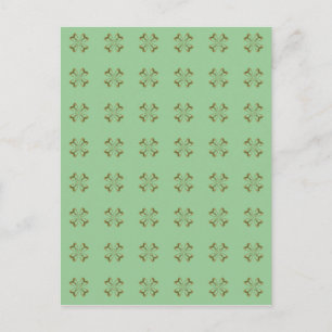 Kleine Gold-Blume auf Minze Postkarte