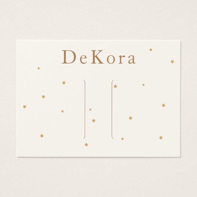 Kleine Gold Stars Frisur Barrett Display Card (Vorderseite)