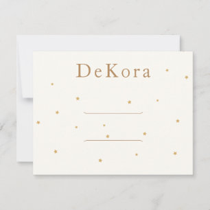 Kleine Gold Stars Frisur Barrett Display Card Mitteilungskarte