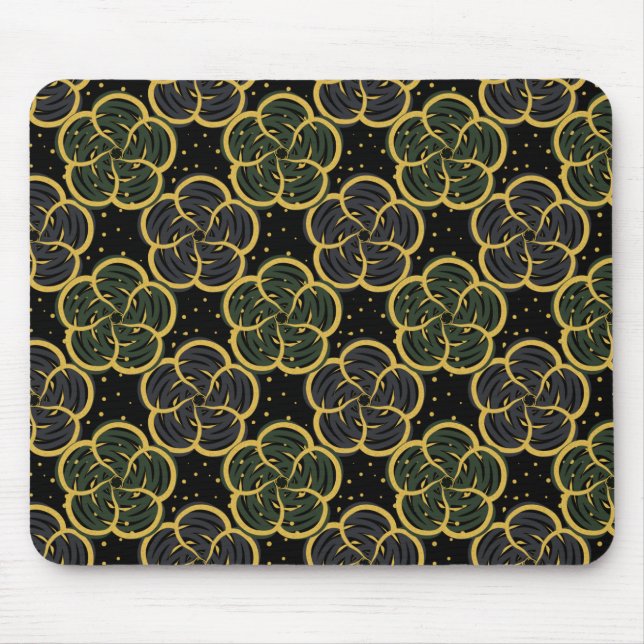 Kleine goldene Blume nahtlos Mousepad (Vorne)
