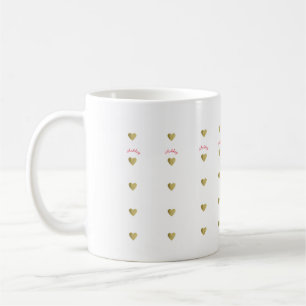 kleine goldene Liebe mit Namen Tasse