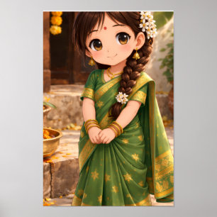 Kleine Grace in Grün Poster