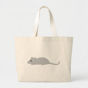 kleine graue Maus Jumbo Stoffbeutel