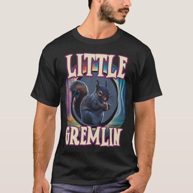 KLEINE GREMLIN niedliches Eichhörnchen T-Shirt (Vorderseite)