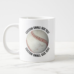 Kleine Größe Personalisierter Text Baseball indivi Jumbo-Tasse