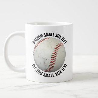 Kleine Größe Personalisierter Text Riesiger Baseba Jumbo-Tasse