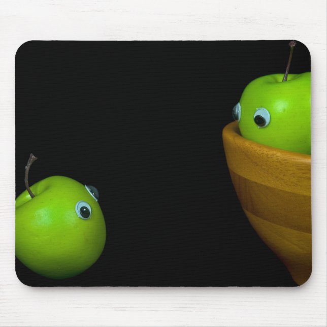Kleine grüne Äpfel Mousepad (Vorne)