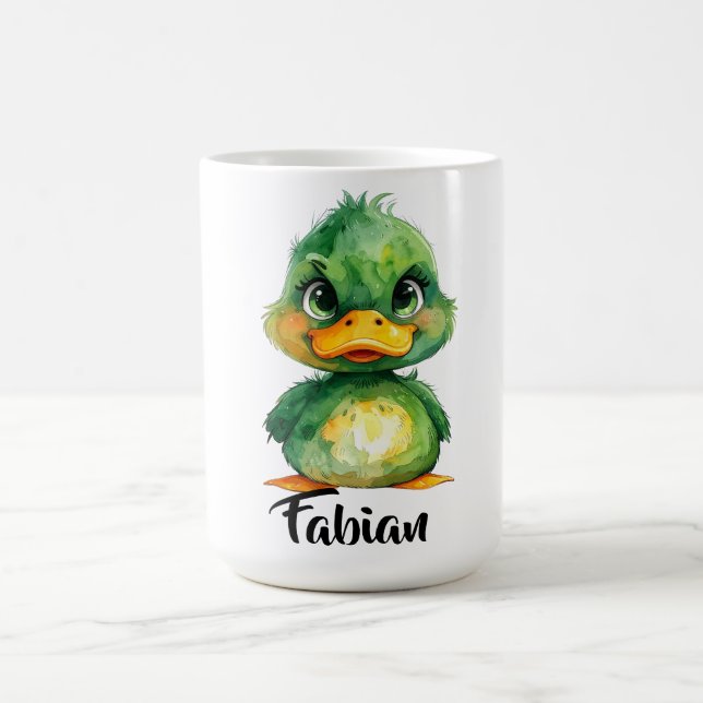 Kleine grüne Ente  Kaffeetasse (Mittel)