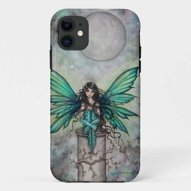 Kleine grüne Fee Gothic Fairy Fantasy Art Case-Mate iPhone Hülle (Rückseite)