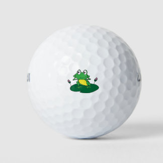 Kleine grüne Froschillustrierung Golfball