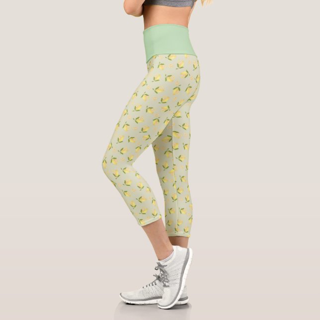 Kleine grüne Zitrone Capri Leggings (Links)