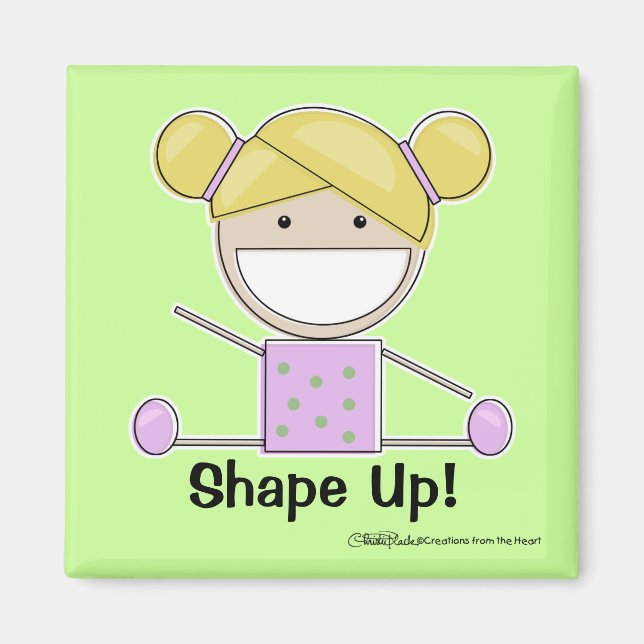 Kleine Gymnastin Girl-Shape-Up Magnet (Vorne)
