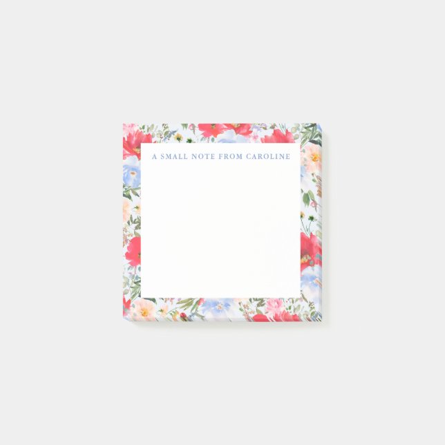 Kleine Haftnotiz Florale Post-It Notizen (Vorderseite)