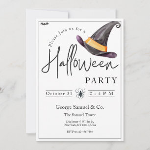 Kleine Halloween-Party im minimalistisches Stil fü Einladung