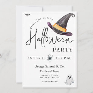 Kleine Halloween-Party im minimalistisches Stil fü Einladung