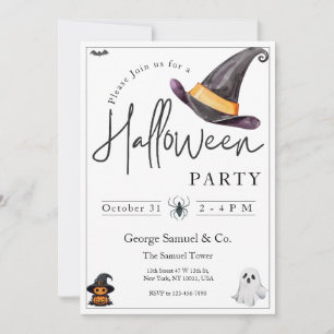 Kleine Halloween-Party im minimalistisches Stil fü Einladung