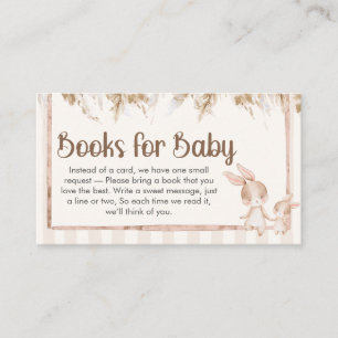 Kleine Häschen-Baby-Party-Bücher fürs Baby Begleitkarte