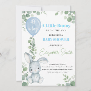 Kleine Hase Eukalyptus Baby Boy Baby Shower Einladung