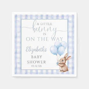 Kleine Hasenblauballon-Junge-Baby-Party Serviette