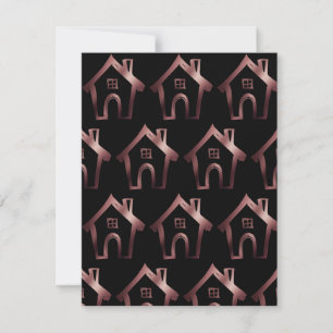 Kleine Häuser, die wir bewegt haben Black & Rose G Einladung