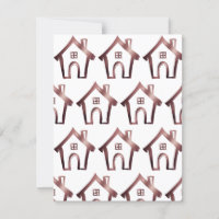 Kleine Häuser wir haben Rose Gold & White Card