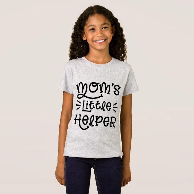 Kleine Helferin Niedlicher Handschrift der Mama T-Shirt (Vorne ganz)