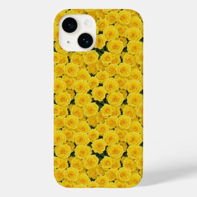 Kleine, hellgelbe Rosen-Gehäuse Case-Mate iPhone Hülle (Rückseite)