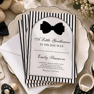 Kleine Herren Schwarze Fliege Baby Shower Einladung