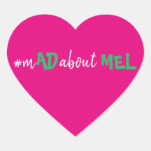 Kleine Herz Hashtag Bachelorette Aufkleber Rosa