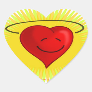 KLEINE HERZEN - HERZSTÜCKER - HALO-ANGELN Herz-Aufkleber