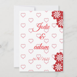 Kleine Herzen Hochzeit Einladung