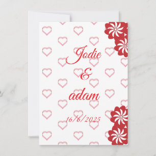 Kleine Herzen Hochzeit Einladung