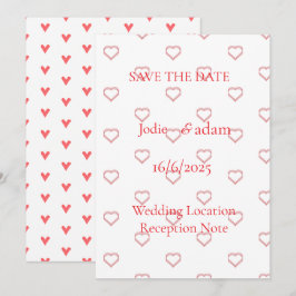 Kleine Herzen Hochzeit Save The Date